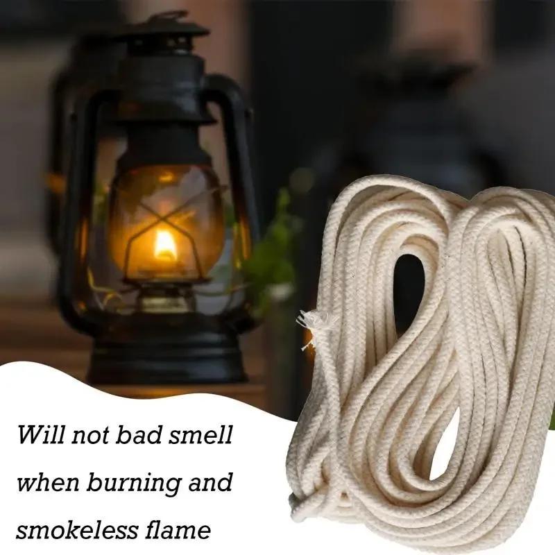 3/5M Long Burner Alcohol Wick Rope Cotton Wick Round Cotton Kerosene Oil Lamp Wicks 2/3/4/5/6/8MM