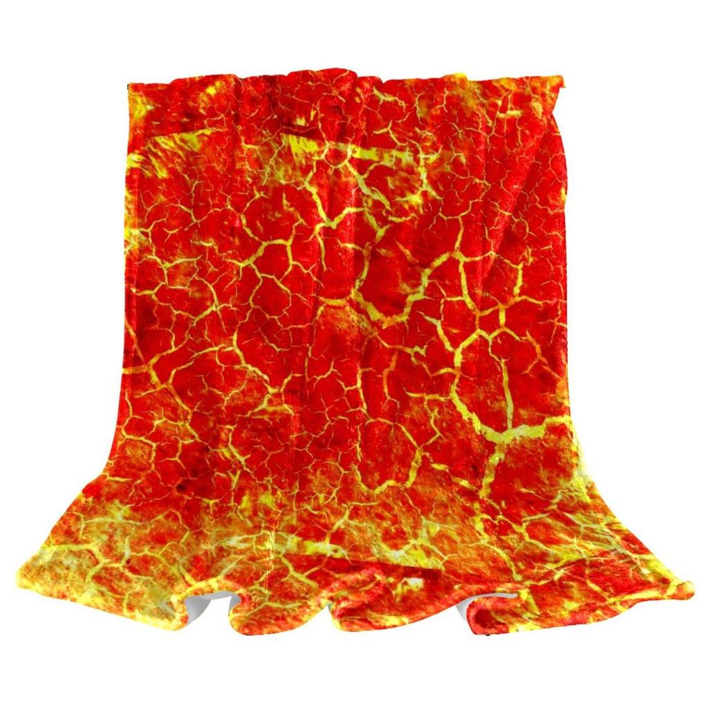 3D Hot Molten Rock Digital-printed Polyester Bedroom Velvet Flannel Cover Blanket Fleece Soft Sofa Cover Blankets for Beds