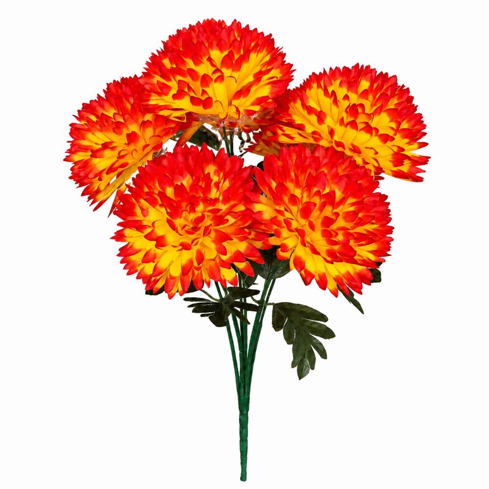Multicolor Chrysanthemum Artificial Flower 7 Heads Decorative Flower Faux Floral Event Supplies