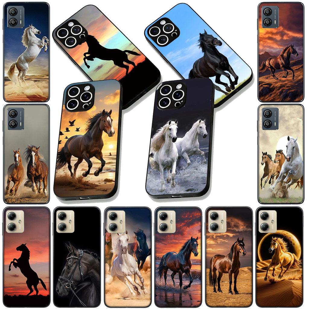 Phone Cover for OPPO A38 A18 A17 A40 A60 A80 A16 A78 A79 A54 A58 A57 4G 5G Casing Flexible Case Running Wild Horse Wallpaper