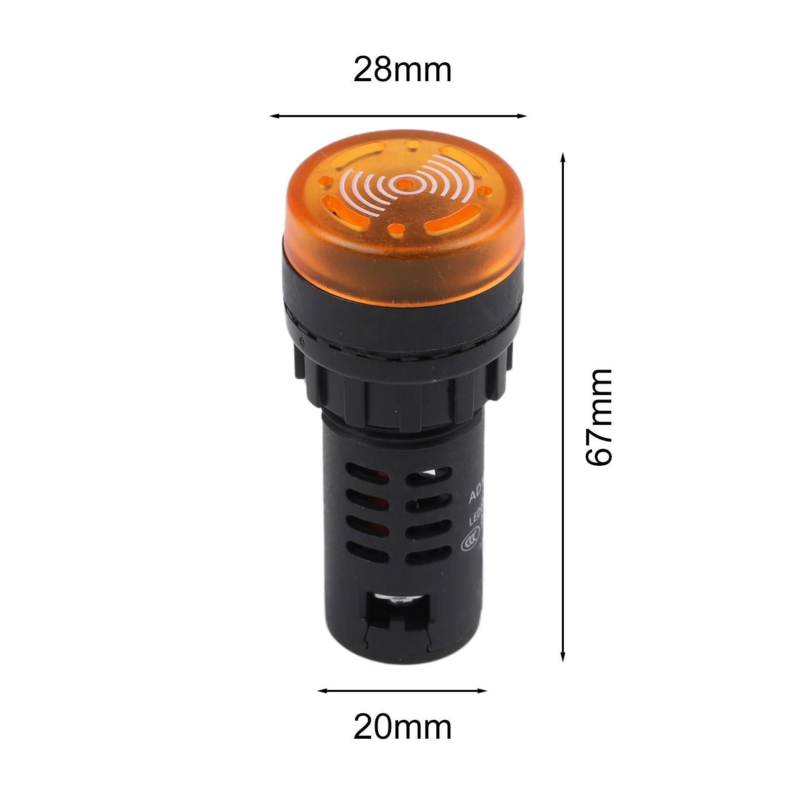 AC/DC Buzzer Signal Indicator Sound Light Alarm Compact Design