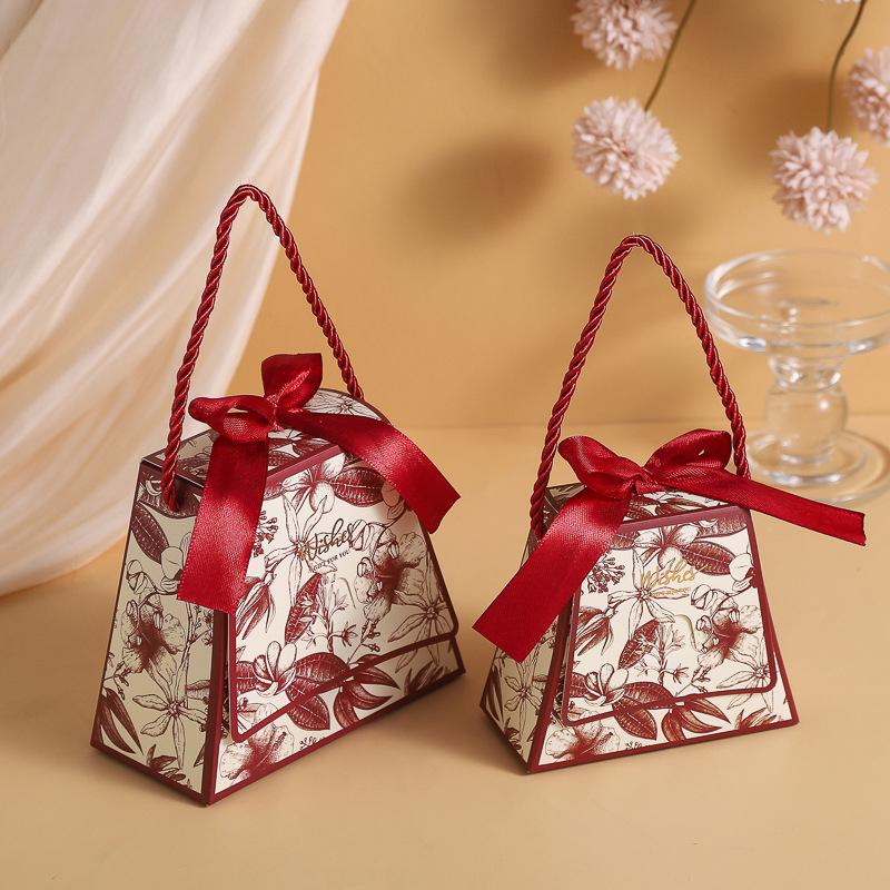 10KS Krabička na cukroví Elegantní dárková krabička Kreativní papírová Luxusní dárková krabička Prémiová Svatba Vynikající Čínský Nový Design