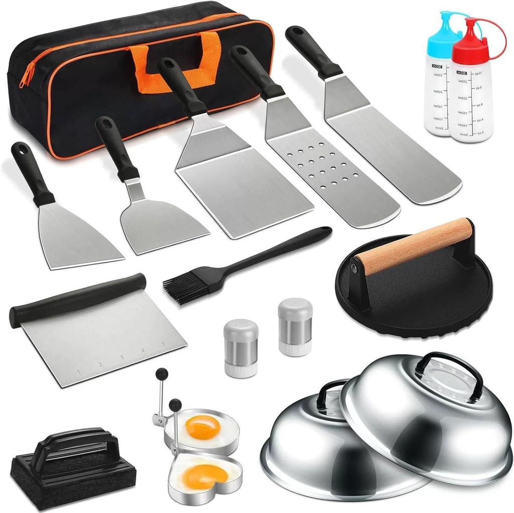 35-Piece Stainless Steel BBQ Tool Set - Outdoor Grill Spatula & Cooking Tools