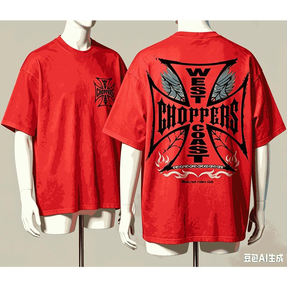 West Coast Choppers für Fan Geschenk T-Shirt Herren Damen Harajuku Oversized Unisex Kurzarm Streetwear hohe Qualität Paare Klassisch weich Retro Mode