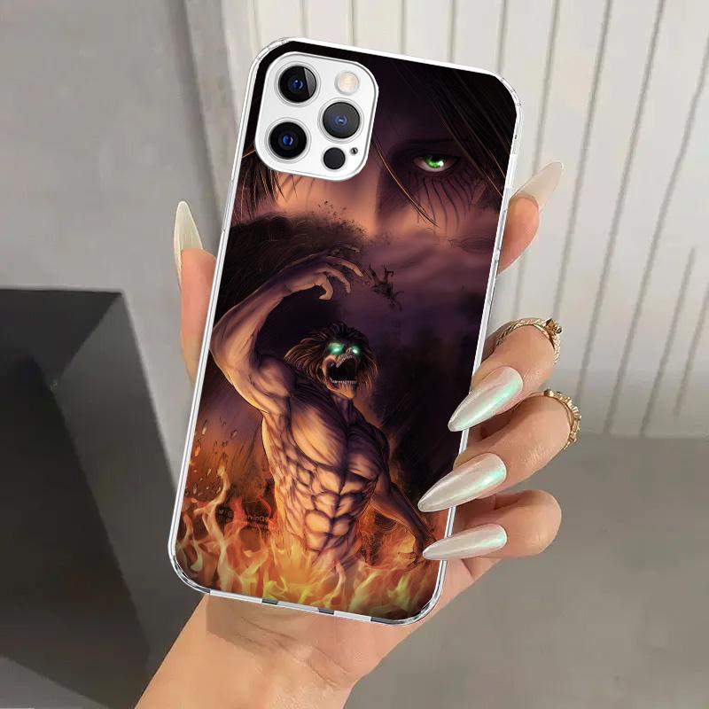 Attack Eren Phone Case for Iphone 17 Air 16 15 Plus 14 13 Mini 12 11 Pro Max 16E 7 8 SE 2020 Soft Funda Print Shell 16 15 14 13