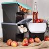 Container For Vegetables, Fruits, Onions, Potatoes, Garlic, Anthracite, Gray, Set Of 2, 13 L