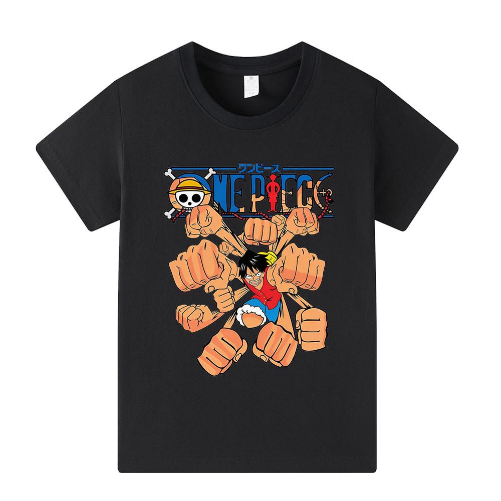 A1379 Kids Boys Girls One Piece Cartoon Print Short Sleeves T-shirt 100cm
