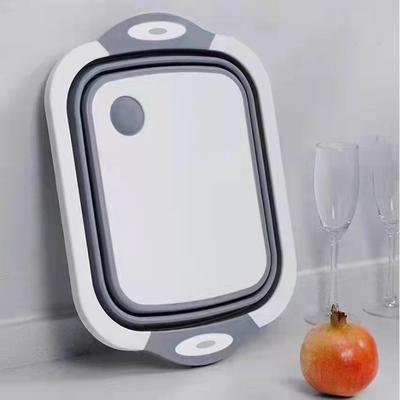 Tábua de Corte Multifuncional Nova Tábua de Corte Dobrável Suprimentos de Cozinha Conveniente Simples Cesto Escorredor Dobrável