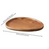 Freeform Wood Serving Tray Polished with Raised Rim Natural Wooden Platter