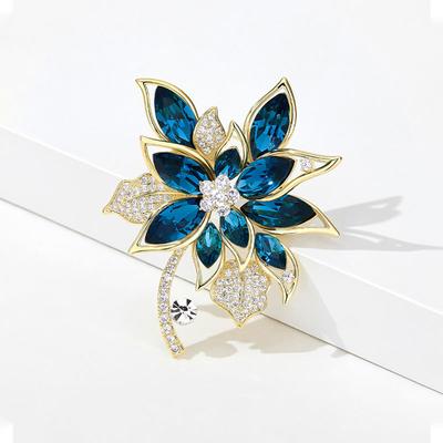 Retro Blumenbrosche Damen Luxus Elegant Brosche Temperament Anstecknadel Anzug Accessoires