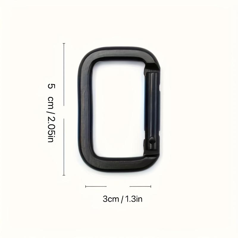 

1 шт. Квадратные кольца с наружным пружинным многофункциональным, пружинные карабины, зажимы, брелки, подвески для уличного рюкзака и инструменты для кемпинга