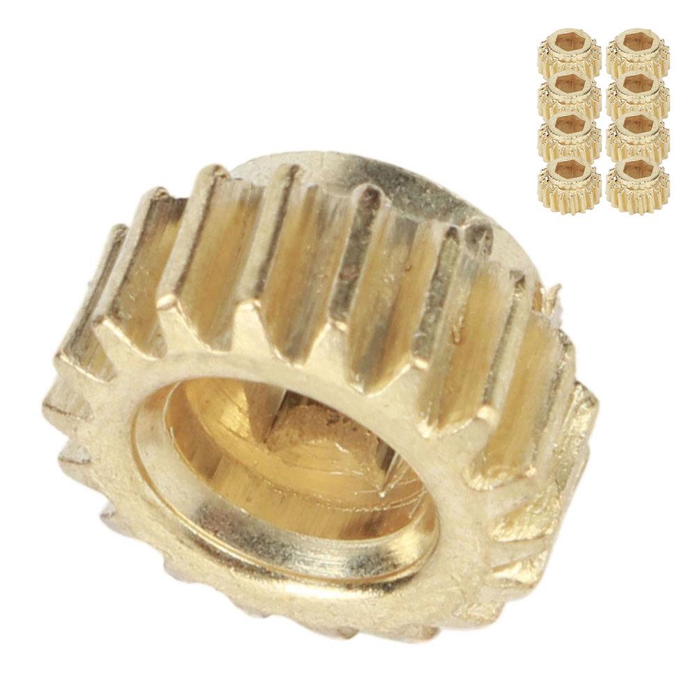 OpenGear Gitarrenmechaniken Zahnräder Sechskant-Klemmung Universelle Montage Stimmwirbel Musikinstrument Werkzeug(Goldene 9 Stück)