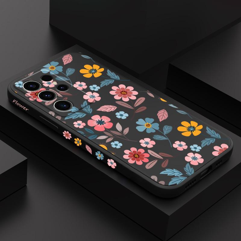 Flowerstalk Flower Phone Case For Samsung Galaxy S25 S24 S23 S22 S21 S20 Ultra FE S10 S10E Plus Note 20 Ultra Silicone Cover
