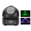  36W Stage Moving Head Light, 6 LED Bulbs 2 Rotating Lenses 11 Channels Sound Activated Stage Light, for DJ Party KTV   Wedding Outdoor 