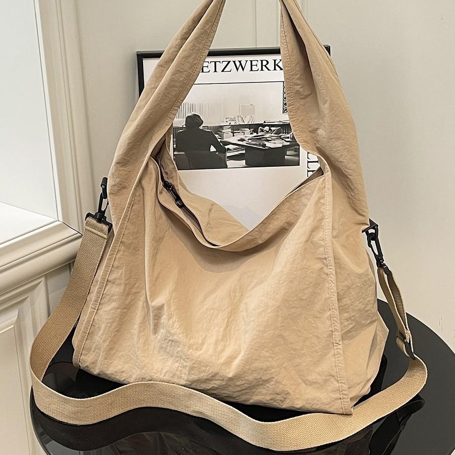 Lazy Wind Dumpling Bag Large Capacity Crossbody Bag Women'S Leisure Sports Shoulder Bag Lightweight Waterproof Oxford Buttot Bag