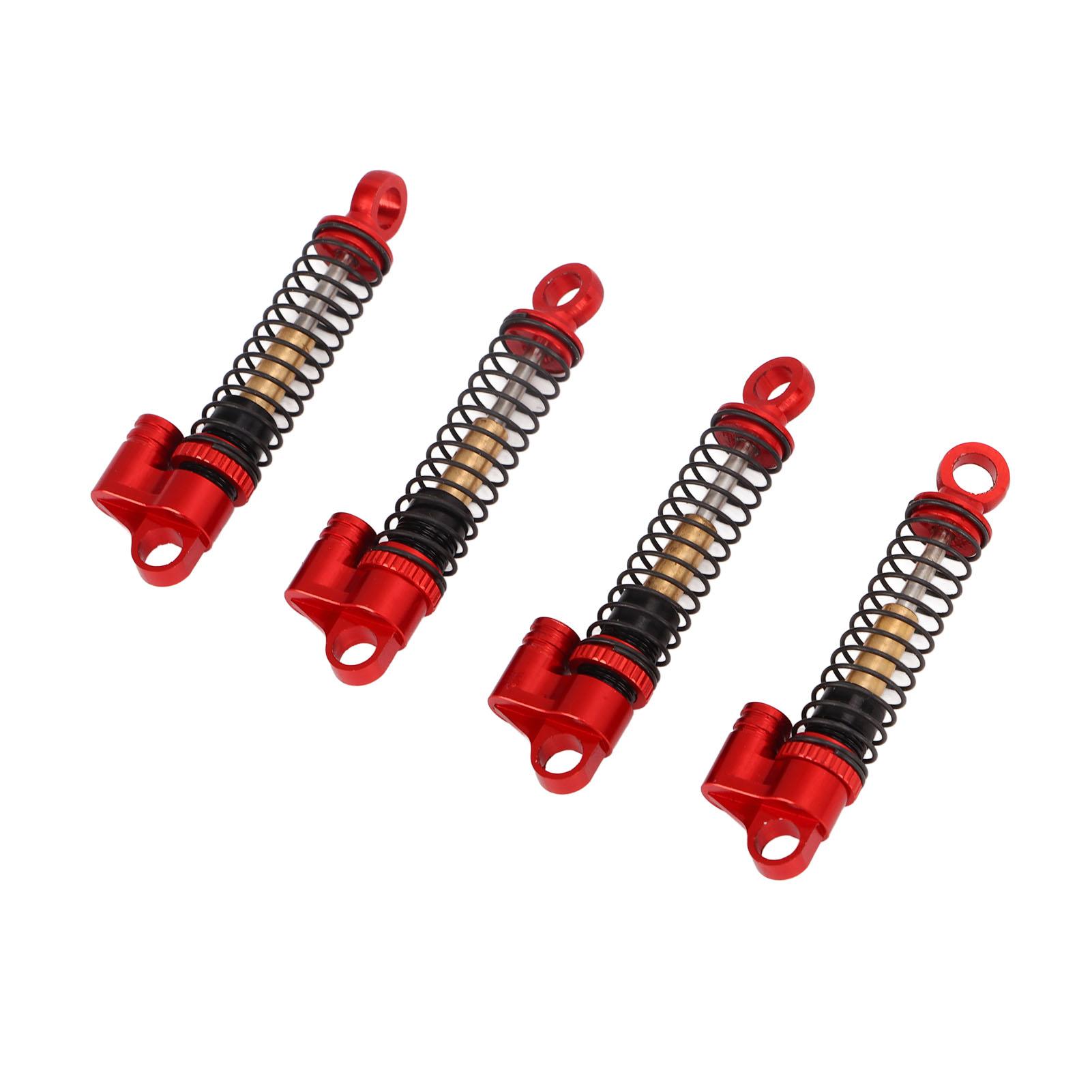 

RC Shock Damper Aluminum Alloy High Elasticity CNC RC Threaded Tele Shock Absorber for FMS FCX24 1 18 1 24 RC Crawler червоний