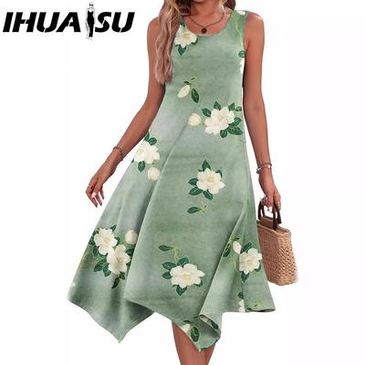 Women's Fashion Summer Spring Polka Dot Print Sleeveless Suspenders Casual Dresses