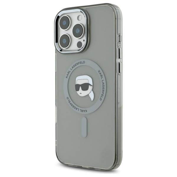 Karl Lagerfeld Klhmp16Xhlskik Iphone16 Pro Max 6.9 Czarny/Black Hardcase Iml Metal Karl Head Magsafe
