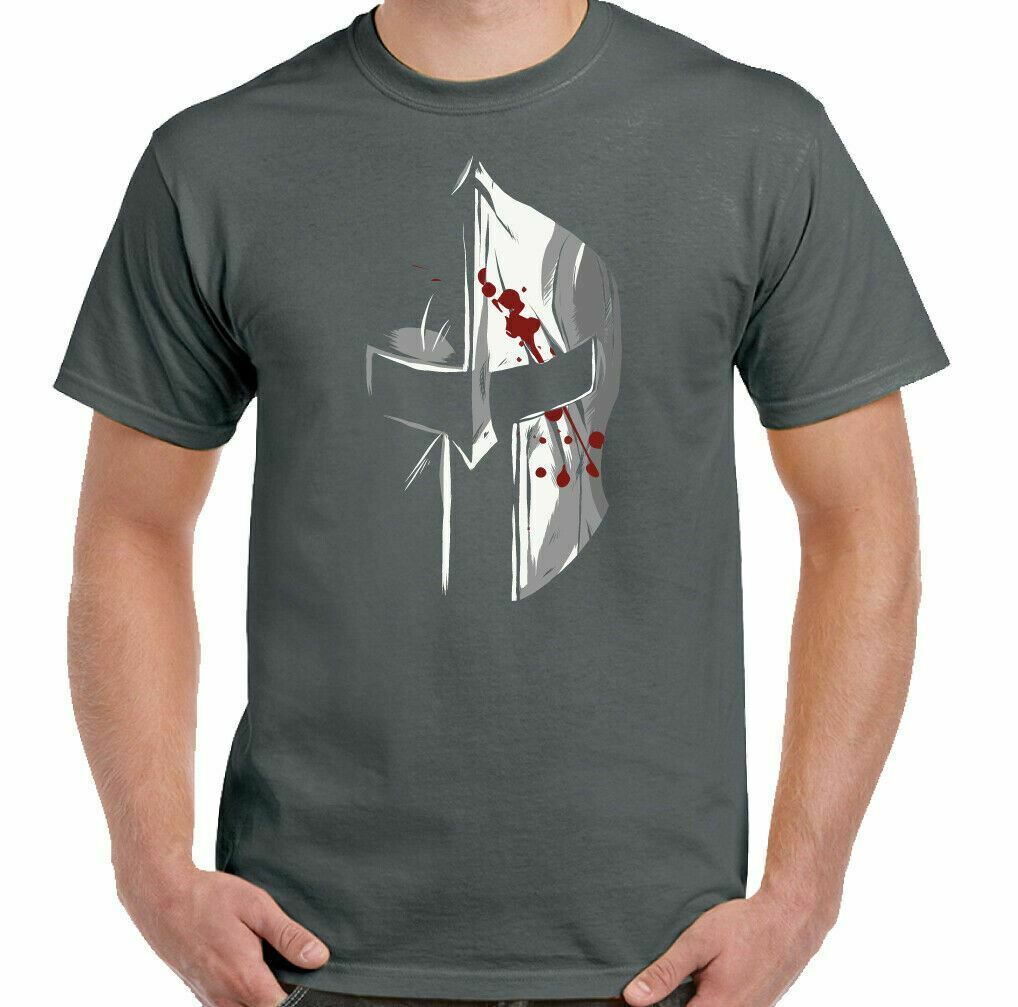 GYM TSHIRT Spartan Helmet Training Top Bodybuilding Weightlifting MMA Tee