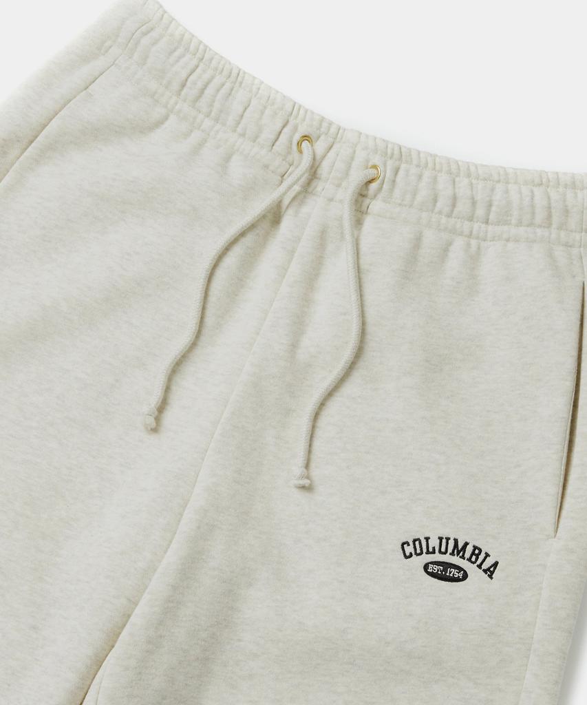 COLUMBIA UNIVERSITY Sig Arch Logo Women Fleece Sweat Pants Yellow Oatmeal