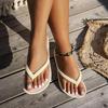 Unisex Solid-Color Flip-Flops Lightweight Open-Toe Casual Flat Beach Sandals Soft-Sole Sandals Indoor/Outdoor Dual-Use Slippers., Women Shoes