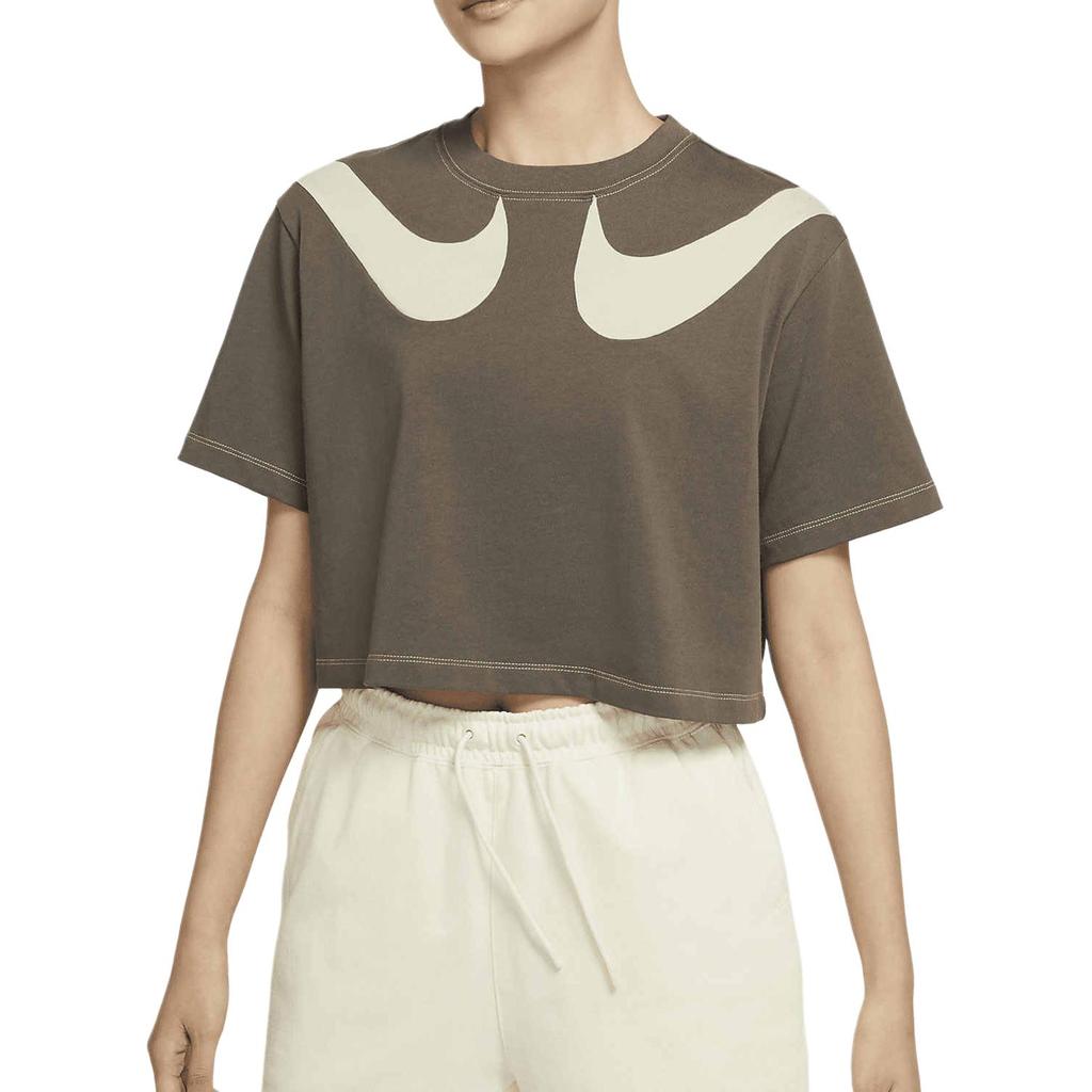 Nike Crop Tops Women's Umber Crew Neck Moderate DD5591-004