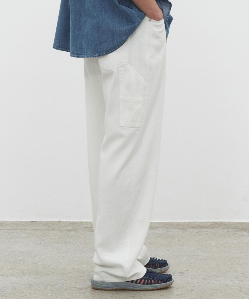 DECET [Summer Linen-Like] Linenlike Carpenter Jeans Dcpt040Ivory