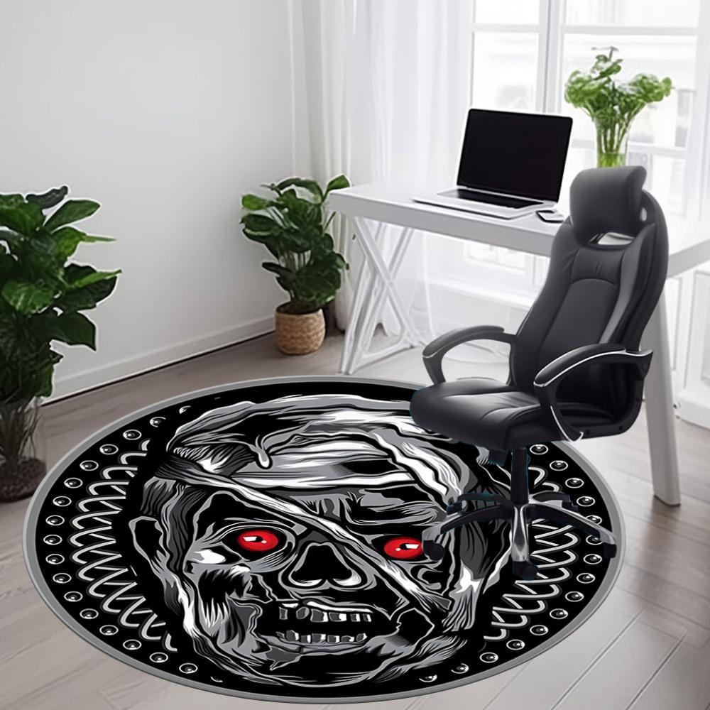 1pc Halloween Decorations Chair Carpet for Office, Round Non Slip Durable Large Size Office Carpet, Suitable for Office