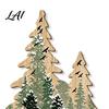 DIY Wall Mounted Holiday Tree 3Pcs Wooden Christmas Decor Winter Snowy Pine Hanging Forest Decorations Sign Rustic Ornaments for Xmas Home