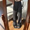 Workout Trousers Casual Pants Women High Waist Wide Leg Pants Breathable Striped Suit Pants  Female