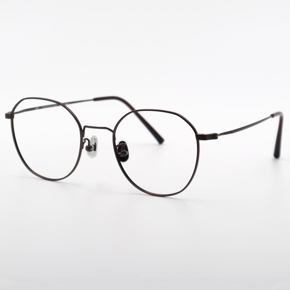Alloaiweeo Alo Basic Al8203 1616M Mild Square Brown Metal Glasses