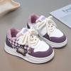 Autumn and Winter Girls' Fleece-lined Warm Sports Shoes Fashionable Double-cotton Shoes Children's Casual Sneakers
