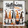 Halloween Party Dwarf Printed Curtains Pole Bag Home Decoration Room Curtain Set Of 2 Made Polyester Washable