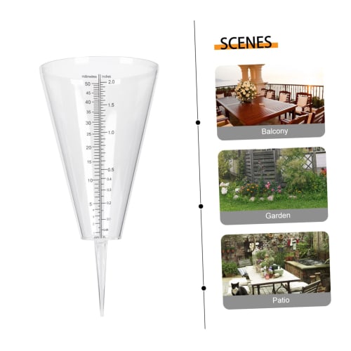 HYTROVE 1pc Rain Glass Measuring Cup Rain Gauge Meter, Meteorological Shape, Garden, Simple, Transparent Meter, Key, Rain Gauge, Measuring Cup, Upgrad
