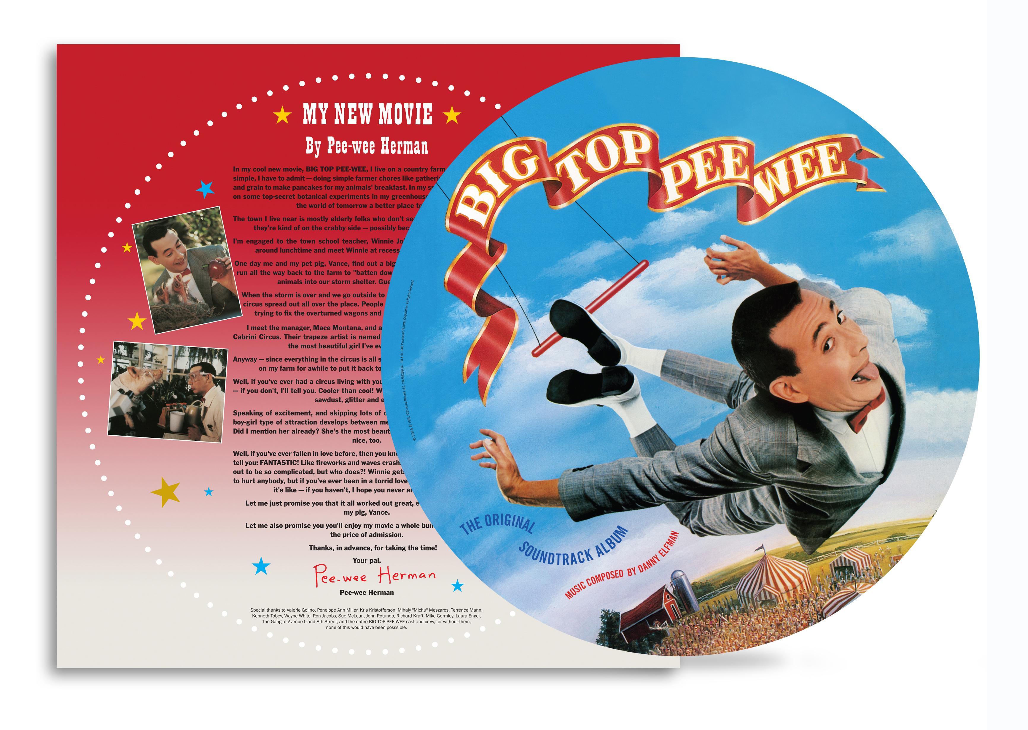Виниловая пластинка DANNY ELFMAN Big Top PeeWee Оригинальный саундтрек AL8568 Arista 2025 Не Япония Саундтреки Мюзиклы