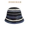 Women Hollow Floral Crochet Bucket Hat Breathable Openwork Wide Brim Sun Cap Lightweight Knit Fisherman Hat for Summer Daily Outdoor Travel Beach