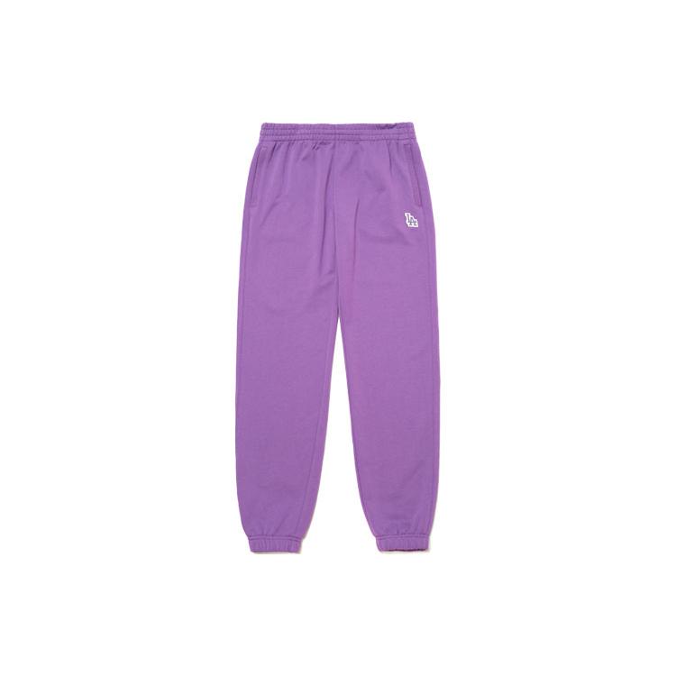 MLB Knitted Sweatpants Unisex Purple Moderate Cuffed Pants 3APT00114-07LDD L