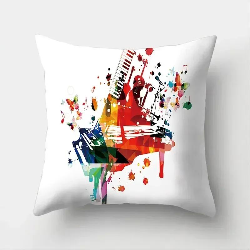 40/45/50Cm Musical Note Cushion Cover Home Decorative Pillowcase Covers For Living Room Lounge Coffee House Pillow Case