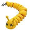 Realistic Caterpillar Model 3D Printed Fidget Toy Movable Joints Toy Figurine Stress Relief Articulated for Desktop Decoration Figurine