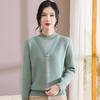 Autumn Winter Fleece Knit Top for Middle-Aged and Elderly Women - Thick Sweater Base Layer