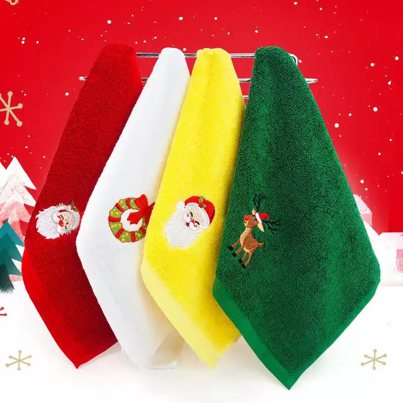 Holiday Gift Towel Embroidery Christmas Halloween Kitchen Towel Embroidery