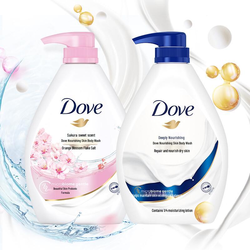 Dove Deep Nourishment & Cherry Blossom Shower Gel Set