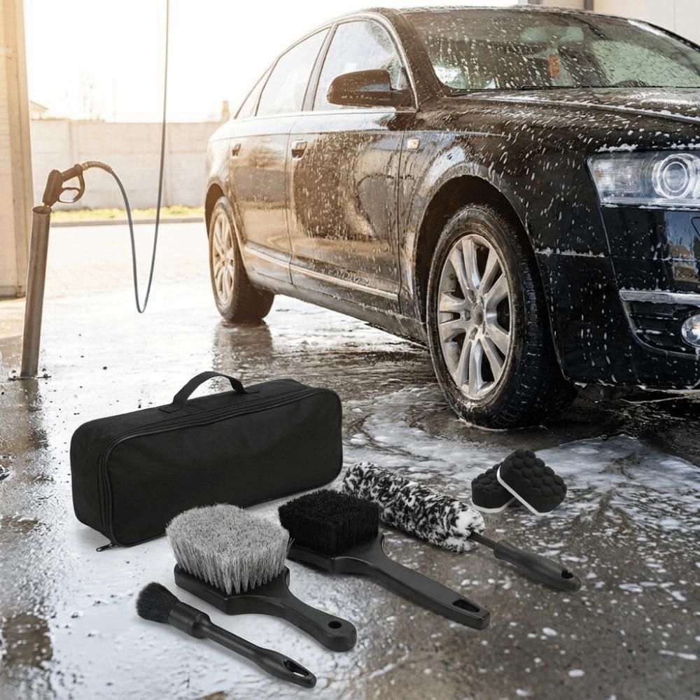 3/7 pcs Soft Car Wheel Brush Kit Non Abrasive Bristles Rim Washing Brush  For Road Trip Travel Truck