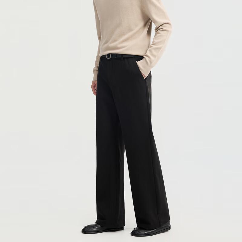 Earl Zall Men's Thickened Loose Fit Knit Straight Leg Pants