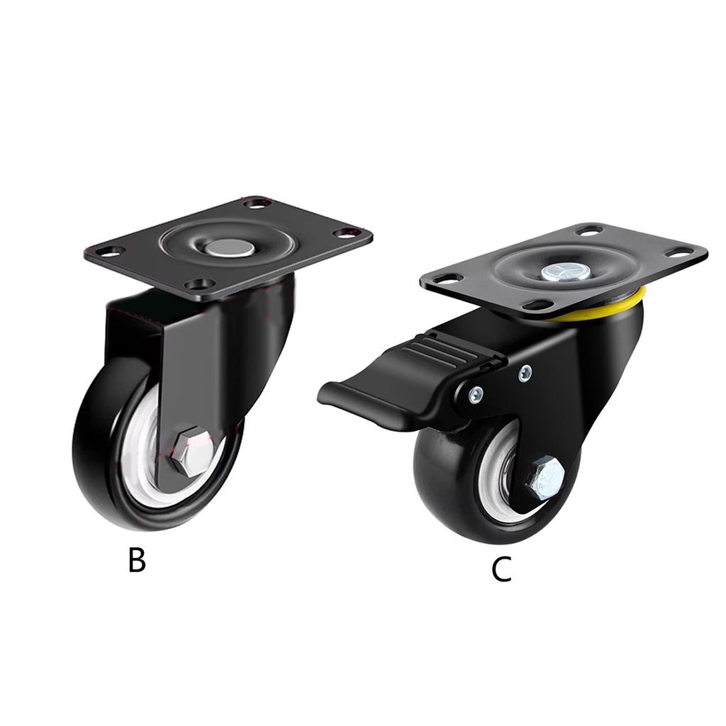 4 Pcs Heavy Duty Furniture Caster Wheels 360Degree Plate Swivel Castors Wheel for Furniture Kitchen Cabinet Table