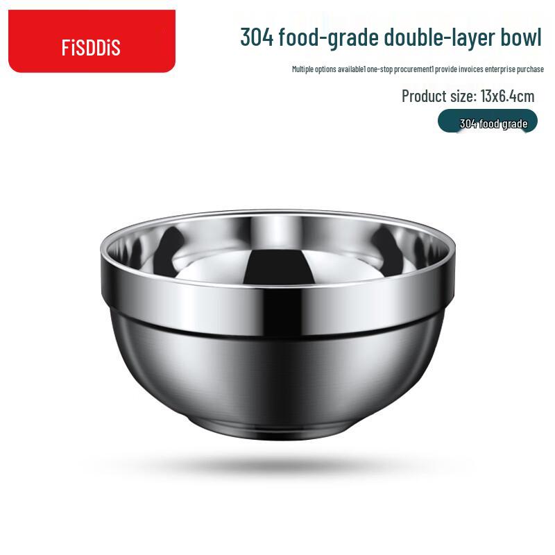 FIDES 304 Stainless Steel Double-Layer Anti-Scald Bowl