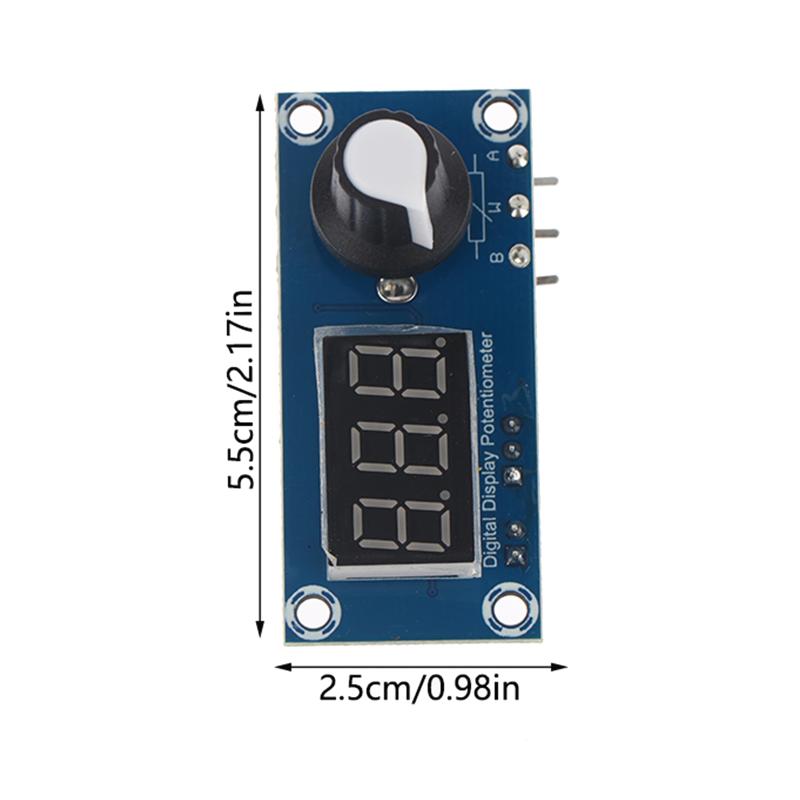 5K/10K/20K Single Channel Digital Potentiometer Module Adjustable Resistor With 3-Digit Digital Tube Knob Led Display