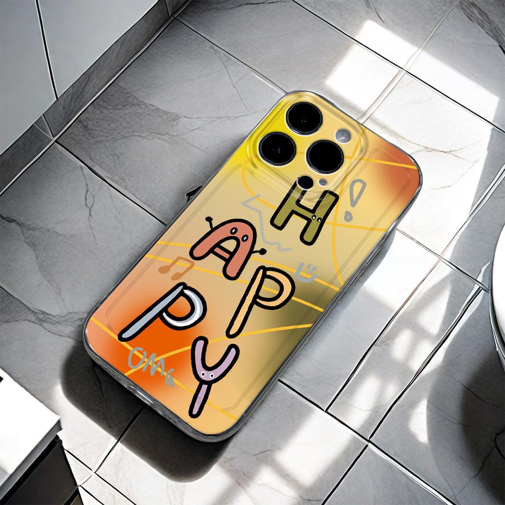 Panda English Luxury Soft Phone Case For iPhone 15 14 13 12 11 Pro Max X XS Max XR 7 8 Plus SE 2020 Case Cover Funda Coque