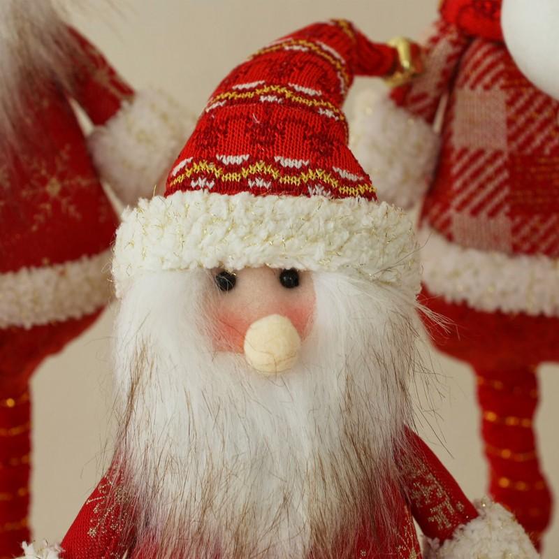 Christmas Retractable Standing Santa Snowman Reindeer Figurines Decorations