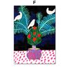 Abstrakte Mode Aktuelles Mädchen Tiger Bunte Blume Wandkunst Leinwand Malerei Poster Und Drucke Wandbilder Für Schlafzimmer Dekor Kein Rahmen